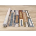 thumbnail image 6 of Rug Branch Contemporary Distressed, Geometric Orange Indoor Area Rug - 5' x 8', 6 of 8
