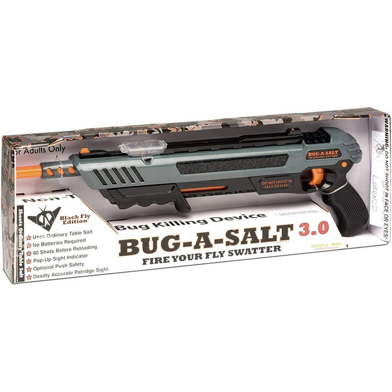 BUG-A-SALT 3.0 Black Fly Edition, Fly Gun for Soft-Bodied Insects