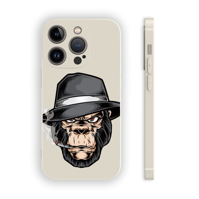 Proteja su iPhone con estilo con una divertida y colorida funda plateada mate de doble capa para teléfono