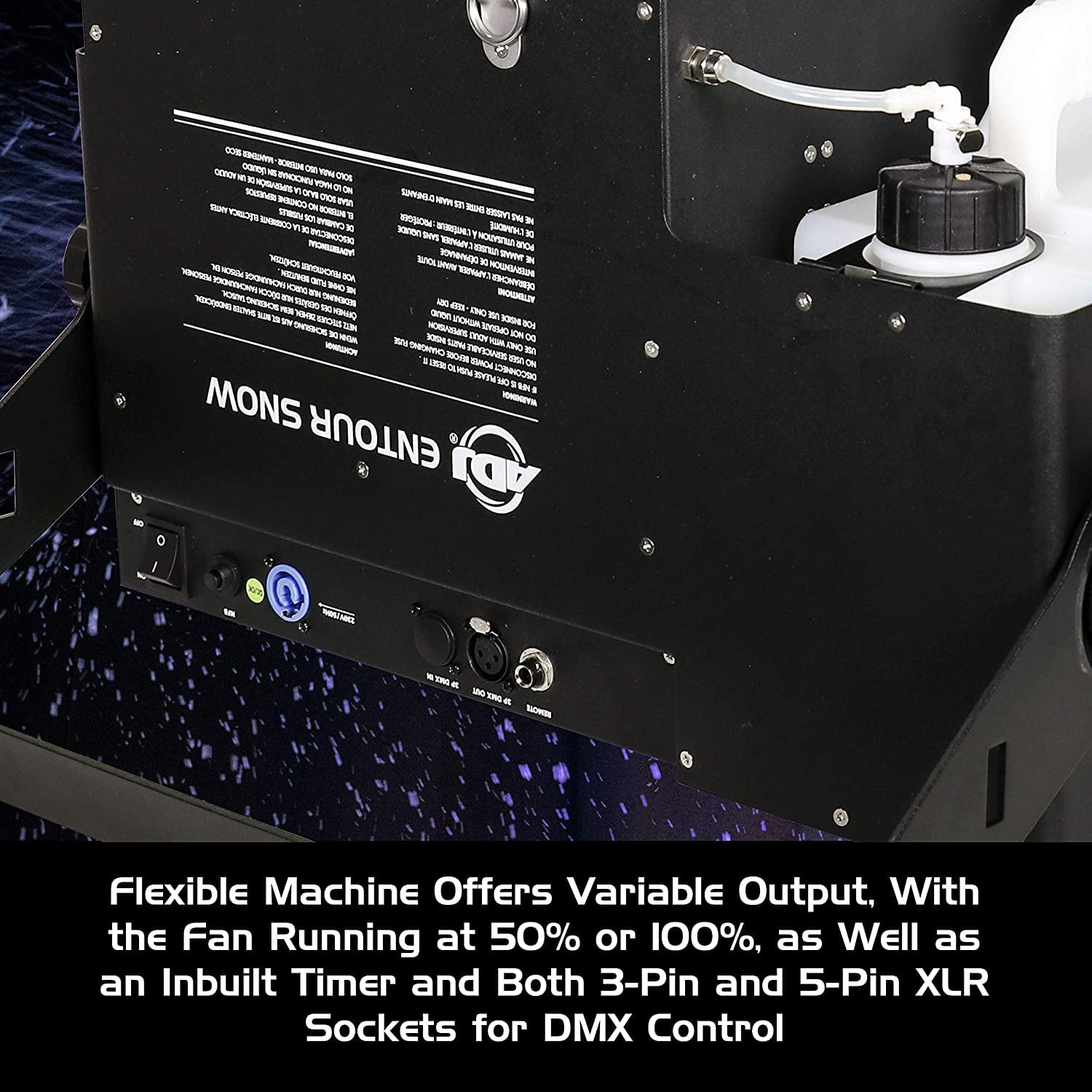 American DJ ENTOUR SNOW 1250 Watt Portable DMX Snow Machine ADJ
