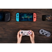 8BitDo SN30 Pro Bluetooth Controller ، Hall Hall Joystick Update ، متوافق مع Switch ، PC ، macOS ، Android ، Steam Deck & Raspberry Pi (Gray)