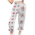 thumbnail image 1 of Gibobby pantalones con forro polar Pantalones de chándal informales con estampado del día de San Valentín para mujer, bolsillos, cintura alta, deportivos, gimnasio, ajuste atlético(Rojo, M), 1 of 4