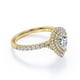 thumbnail image 4 of JeenMata Anillo de Compromiso con Doble Halo de Moissanita en Forma de Pera de 1,75 Quilates con Estilo Pavé Certificado en Baño de Oro Amarillo de 18 K sobre Plata, 4 of 7