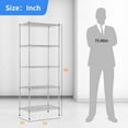 thumbnail image 5 of Dkelincs 5 Tier Wire Shelving Unit 24’’x14’’x60’’ Metal Wire Shelf Multifunctional Storage Racks Free Standing 150 Lbs Capacity of Each Layer for Kitchen,Living Room, (Chrome), 5 of 7