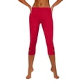 thumbnail image 5 of Capri Leggings for Women Spring Summer Elastic High Waist Slim Fit Hollow out Workout Yoga Pants Capris Leggings, 5 of 7