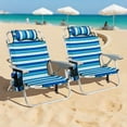 thumbnail image 4 of Costway 1 PCS Folding Beach Chair for Adults Lightweight Aluminum Lounge Chair for Picnic, 4 of 10