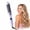 Purple, variant on 1.5 Inch Ionic Heated Round Brush, Ceramic Tourmaline Curling Iron Brush, Hair Straightener & Volumizer Comb with PTC Fast Heating, Anti-Frizz, Dual Voltage Travel Styler