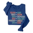 thumbnail image 3 of Christmas Print Fashion Casual Solid Color Loose Lady Long Sleeve Letter Print Round Neck Hoodie Polyester Breathable Skin-friendly Suitable for Casual Daily Going out Holiday Party Club Wear, 3 of 5