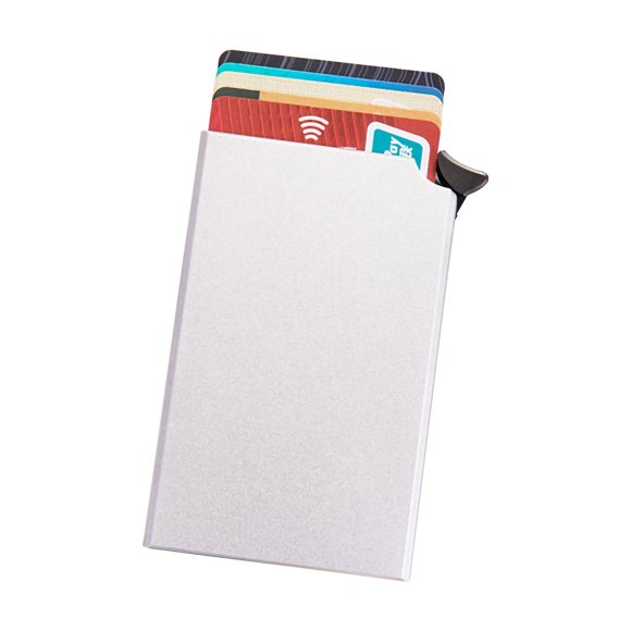 Amdohai Wallet Card Holder Aluminum Alloy Card Case Protector RFID Blocking Snap Button Pop-Up Tab Credit Anti-theft for Women Men Businessman