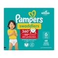 thumbnail image 3 of Pampers Diapers - Swaddlers 360° - Size 6, up to 100% Leakproof Comfy Dry Fit, EZ Off Tabs Designed for Easy Changes, Pull On Diaper, 3 of 9