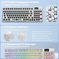 thumbnail image 3 of Restored AULA F98 Pro Wireless Mechanical Keyboard with Transparent Keycaps,Hot-swappable,Pre-lubed Linear Switches,Gasket Structure,RGB Backlit,OLED Screen,BT5.0/2.4G/USB-C Wired Computer Keyboard, 3 of 8