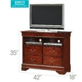 thumbnail image 2 of Glory Furniture Louis Phillipe TV Stand in Cherry, 2 of 8