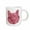 White, variant on 3drose, Image of Glam Pink Kitty Cat, 11oz Two-tone Green Mug