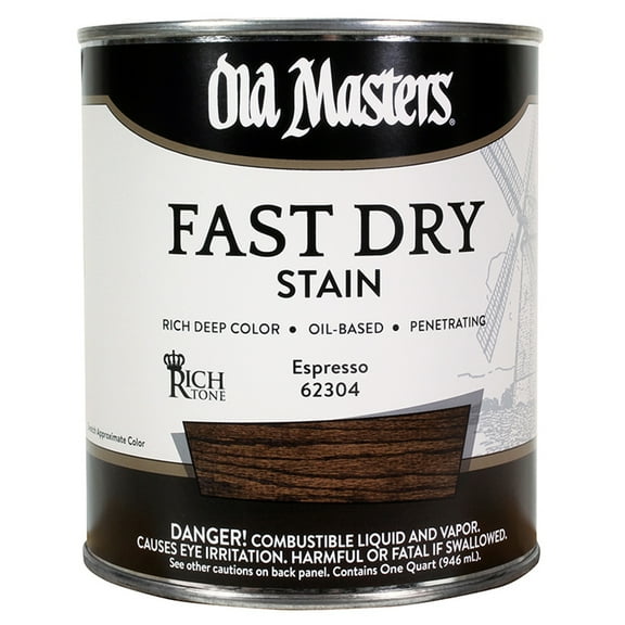 4-Pack of 1 qt Old Masters 62304 Espresso Fast Dry Stain Interior Oil-Based Wood Stain