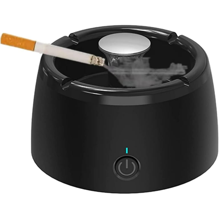 Homgreen Multifuntional Smokeless Ashtray USB Rechargeable Ashtray for  Home/Outdoor/Office/car (Black) 