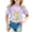 Purple, variant on LRen Easter T Shirts for Kids Girls Rabbit Print Short Sleeve Tee for Toddler Casual Easter's Day Pullover Tops Clothes for Children