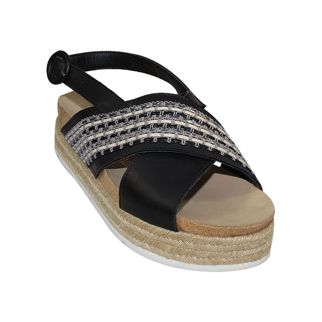 SANDALIAS PLATAFORMA MILAGROS MUJER NEGRO SINTETICO 5605 LEON 5605p