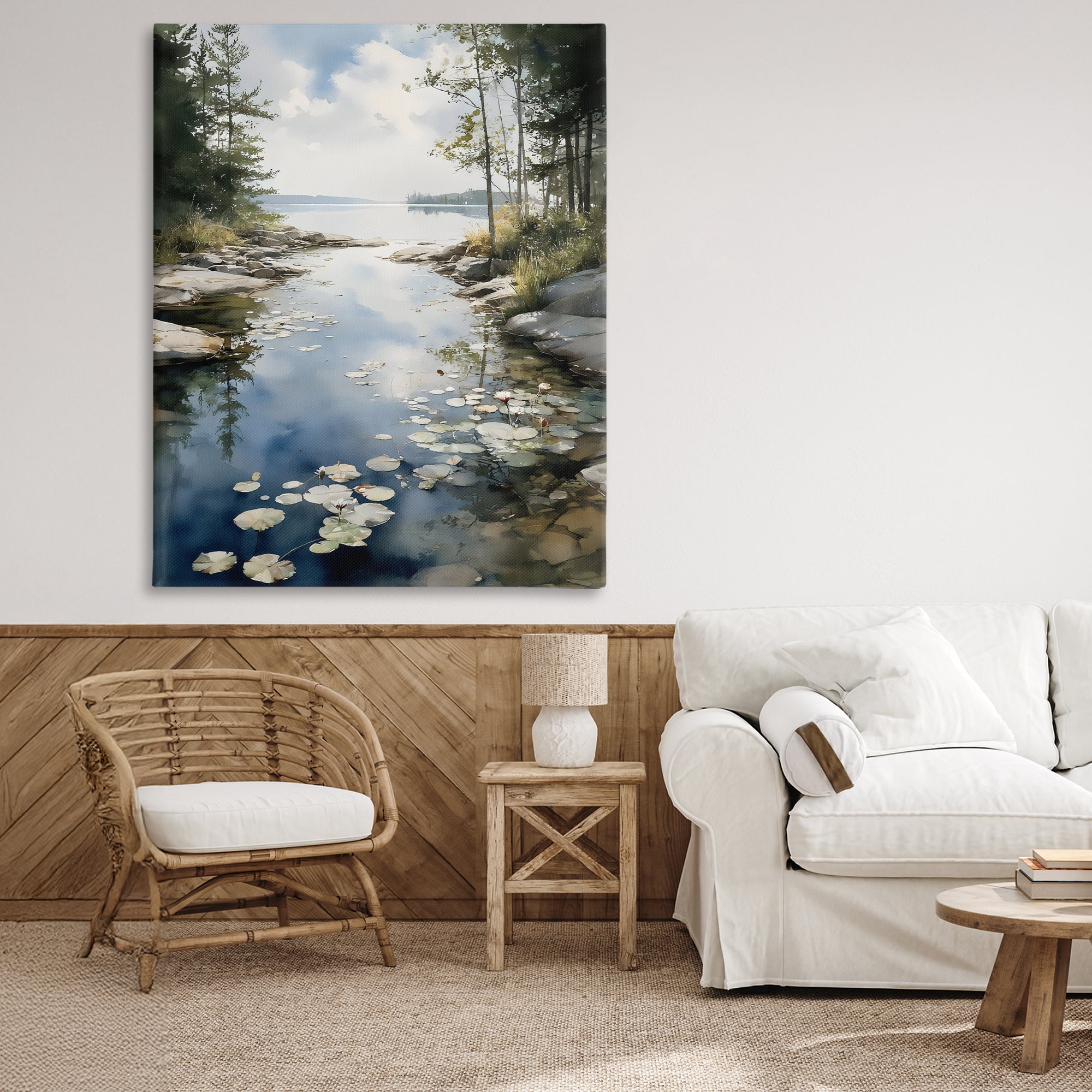 Stupell Industries Lilypad Inlet Reflection Canvas Wall Art, design by Franklyn Gregory