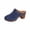 Blue, variant on Mules for Women Closed Toe Block Heel Clogs Buckle Strap Detail Summer Casual Walking Shoes Slip On Professional Work Office Loafers Stylish Ladies Footwear