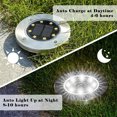 thumbnail image 2 of Solar Ground Lights - 8 LED Solar Garden Lights Outdoor Waterproof Sidewalk Disk Lights Solar Powered Landscape Lighting for Lawn Patio Pathway Yard Deck Walkway Flood Lights (24 Packs White), 2 of 9
