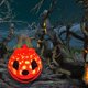 thumbnail image 5 of Lámpara de calabaza de Halloween Linterna de calabaza con brillo giratorio Contenedor de dulces ligero de calabaza para con sonido de fantasma a 17cm Colco Linterna de calabaza de Halloween, 5 of 6
