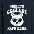 thumbnail image 3 of Instant Message - Worlds Coolest Papa Bear  - Men's Long Sleeve T-Shirt, 3 of 6