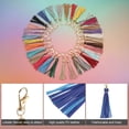 thumbnail image 4 of 10pcs Borlas de Cuero PU, Charm de Borla de 6" con Gancho Giratorio para Hacer Joyería (Azul), 4 of 6