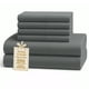 thumbnail image 1 of Casa Platino Juego de Sábanas Queen – Sábanas 100% Algodón de 600 Hilos, Acabado de Satén Suave de Lujo para Hotel, Bolsillo de 15” de Profundidad, 2 Fundas de Almohada Adicionales – Carbón, 1 of 4