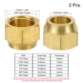 thumbnail image 2 of Uxcell Brass Flare Cap 5/8" Flare Female Flared Tube Fitting Nut Connector Adapter for HVAC Air Conditioner 2 Pack, 2 of 5