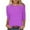 A-Purple#01, variant on Fall 3/4 Sleeve Tops for Women Casual Dressy 2023 Summer Three Quarter Sleeve Crewneck Plain Tees Shirt Loose Relaxed Fitted Comfy Pullover Blouse A-Purple#01 L