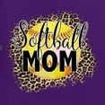 thumbnail image 2 of Softball Mom Animal Print Girl Sports Men's Graphic T-Shirt, Purple, X-Large, 2 of 4