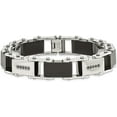thumbnail image 4 of Chisel Stainless Steel Polished Black IP-plated with 1/4 carat Black Diamond Bracelet - 8.5" Natural Diamonds, 4 of 8