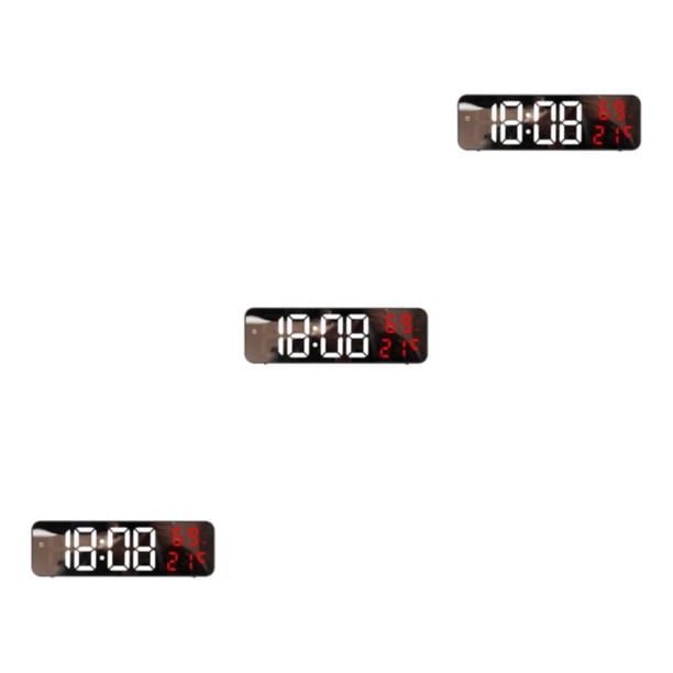 Matsuzay Reloj de pared clásico ABS - Temporizador digital LED 15 Opciones grandes de ubicaciones Ahorro de energía con negro + blanco + rojo Type1 NO1