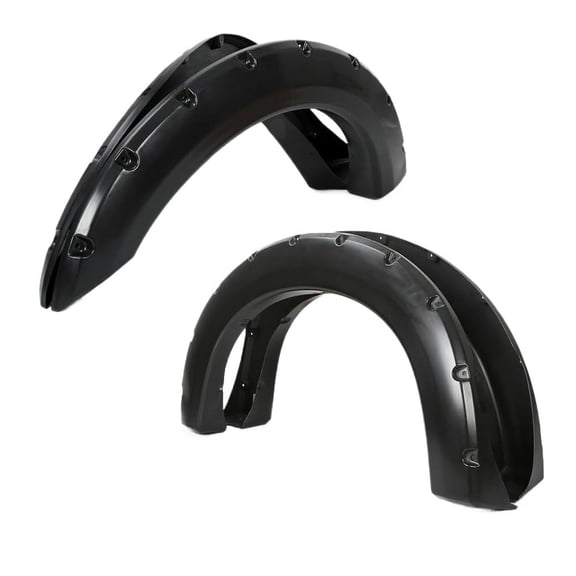 Suitable for Fender Flares Kit for 1999-2007 Ford F250 F350 Super Duty | Bolt-On Pocket Rivet Style | Smooth Black Wheel Protection Guards | 4-Piece Set | Replacement for FO1240208 F81Z16006AA