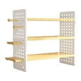thumbnail image 1 of veasfak Desktop Organizer Shelf Countertop Bookcase Desk Hutch Practical Book Holder 3 Tiers S, 1 of 9