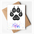thumbnail image 1 of Lovely Dog Claws Black Pattern Welcome Back Greeting Cards Envelopes Blank, 1 of 3