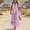 Z01#Pink, variant on Plus Size Dresses For Women Summer V Neck Short Sleeve Loose Printing Casual Beach Vacation Long Dress