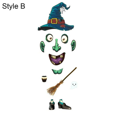 

YMheart 4Pcs/Set Halloween Style Sticker Decor Exquisite Magnet Creative Ghost Pattern Fridge Sticker for Home