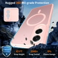 thumbnail image 5 of Designed for Samsung Galaxy S25 Edge Magnetic Phone Case,Precision Lens Hole Protection,Compatible with Mag-Safe,Ultra Slim,Shockproof Anti-Scratch Anti-fall Translucent Matte Phone Case,Pink, 5 of 6