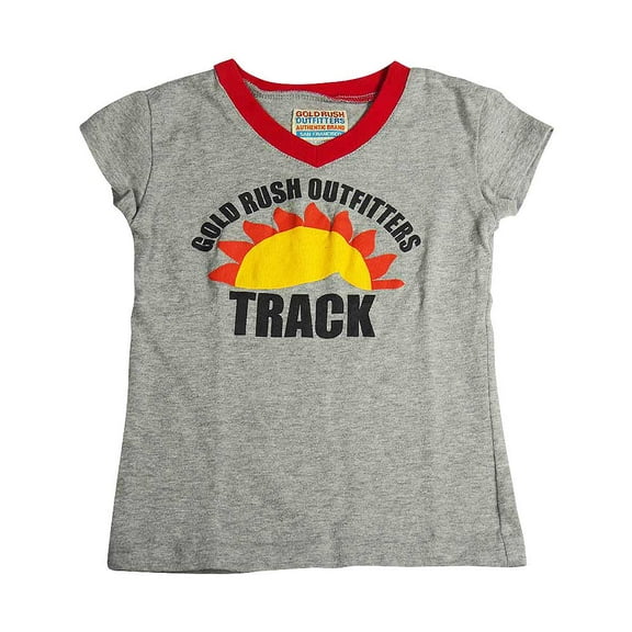 Gold Rush Outfitters - Little Girls' Short Sleeve Tee Shirt 12735-4 (GRAY)