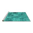 thumbnail image 2 of Ahgly Company Machine Washable Indoor Square Persian Turquoise Blue Traditional Area Rugs, 3' Square, 2 of 4