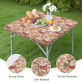 thumbnail image 4 of Beige Christmas Gingerbread Man Pattern Square Fitted Tablecloth with Elastic Edge,Square Table Cover,Washable Elastic Table Cover for Home Kitchen Party Decor 36"x36", 4 of 6