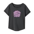 thumbnail image 3 of Camiseta para mujer Yuyangstore básica verano Cuello redondo XL, 3 of 8