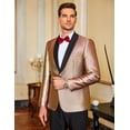 thumbnail image 2 of COOFANDY Mens Fashion Dress Suit Jacket Slim Fit Casual One Button Lapel Blazer Party Wedding Dinner Prom Tuxedo, 2 of 6