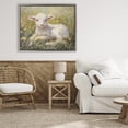 thumbnail image 3 of Stupell Industries Traditional Sunlight Lamb in Flowers Gray Floating Frame Canvas Art, 31 x 25, by Petals Prints Design, 3 of 7