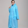 thumbnail image 3 of Audhol Rain Poncho Unisex Fashion Reusable Button Rain Jacket Coat Hooded Raincoat with Pockets for Adults Teens Poncho Men Blue XL, 3 of 4