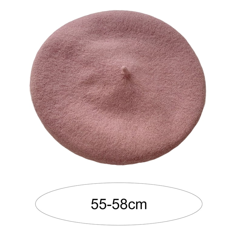 Women Men Wool French Beret Solid Color Warm Beanie Hat 