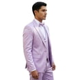 thumbnail image 2 of Tazzio Skinny Fit Shiny Satin Textured 3 Piece Suit Set, 2 of 3
