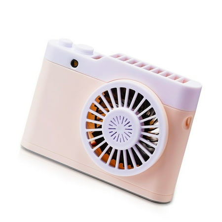 

DESTYER Hanging Neck Small Fan Charging Adjustable Gym Personal Fans Portable Outdoor Sports Travel Work Electric Cooling Pink