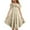 Beige, variant on Little Girls Spring Dress Double Layer Flutter Sleeve Flowy A Line Casual Gradient Midies Flower Girl Dresses Size 6-7T